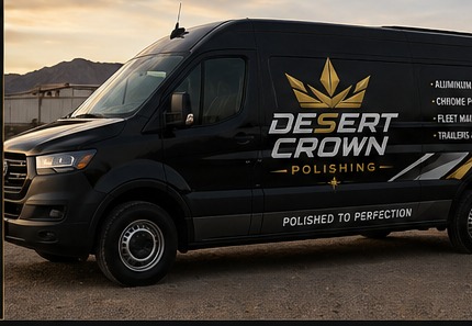 Desert Crown branded fleet service van